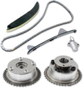 Engine Timing Chain Kit, Compatible with Elantra Coupe Tucson Kia Soul Forte Koup 2.0L L4, Automotive Replaces Part with Intake&Exhaust CVVT Gears 24321-2E200 24350-2E201 24370-2E200