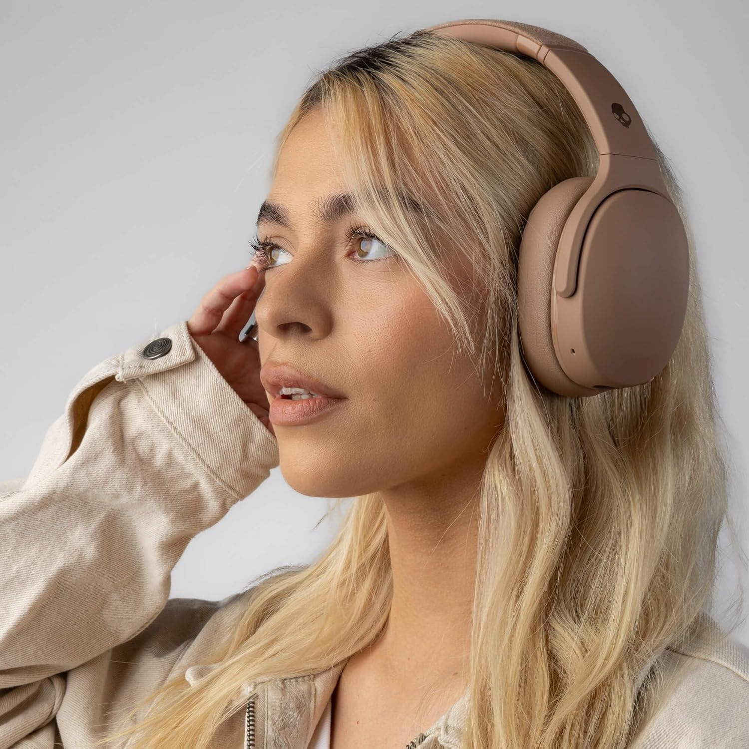 Skullcandy Crusher Evo Wireless Bluetooth Headphones with Multi-Sensory Bass, Noise Isolating Over-Ear Fit, Up to 40 Hours Battery, Microphone for iPhone Android - Primer