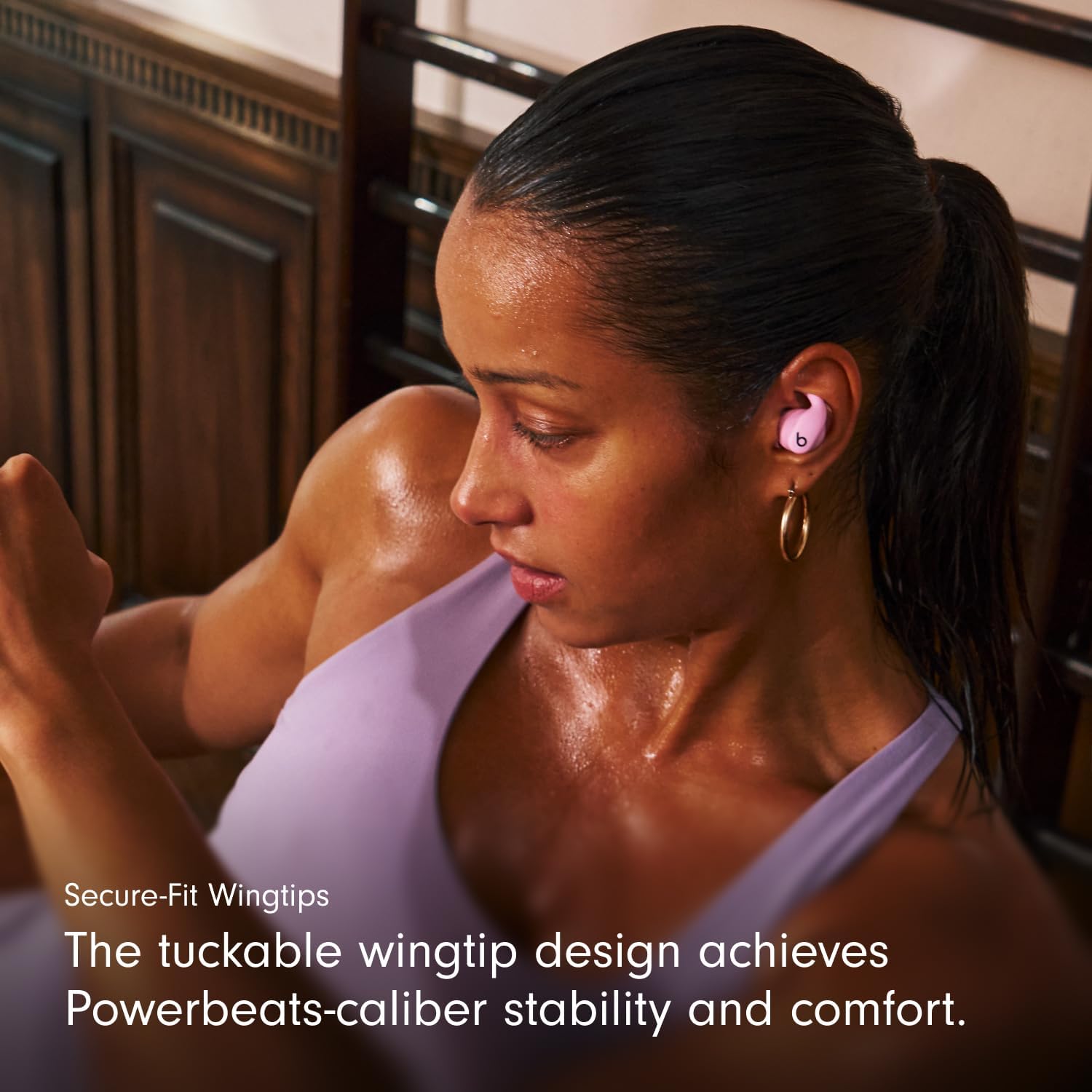Beats - Powerbeats Fit - Wireless Noise-Cancelling Workout Earbuds with Ultimate Secure Fit with USB-C Charging Cable (1.5m) - Power Pink