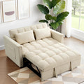 FLEXISPOT XCT4 Pull Out Couch, 3-in-1 Sleeper Sofa Bed with Adjustable Backrest, Loveseat Sleeper with Pillows & Side Pockets, Convertible Futon Couch for Small Spaces Guest Room Apartment, Cream