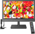 othoig 17 inch TV,Small HD Widescreen LED with Antenna,Digital ATSC Tuner-Free HD Local Channels,HDMI VGA USB Port,12 Volt Charger Cable/AC Power TV for Camping,Caravan and Kitchen