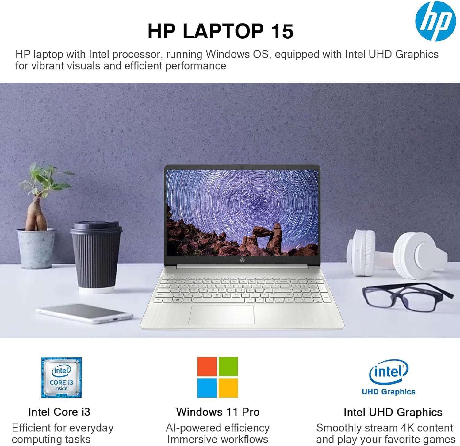 HP Flagship 15.6" HD Touchscreen Laptop Computer, 6-Core Intel i3 Processor, 32GB RAM, 1.5TB Storage (1TB SSD + 500GB Ext), Wi-Fi, Long Battery, HubxcelAccessory, Lifetime Office 2024, Win 11 Pro