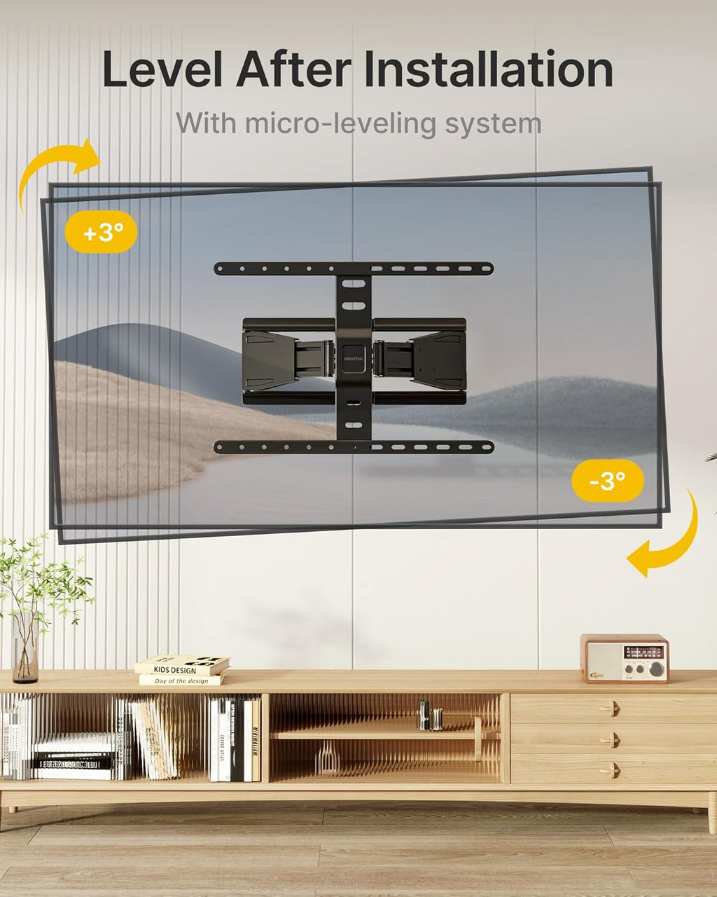 monTEK 0.77" Ultra Slim TV Wall Mount for 43-90 Inch TVs, Swivel & Tilt & Leveling & Extension Wall Mount TV Bracket with Articulating Dual Arms, Low Profile Full Motion tv Mount, 4X Weight Tested