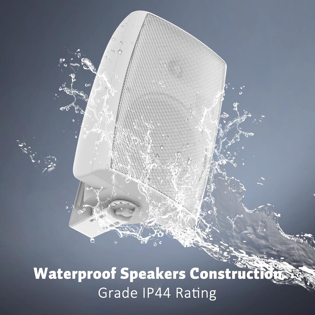 STUDIOFINIX 8-Inch 600W Outdoor Bluetooth Speakers Waterproof Wired, Wall-Mount Waterproof Speaker System Ideal for Large Spaces (Commercial Areas, Spacious Backyards, Auditorium)