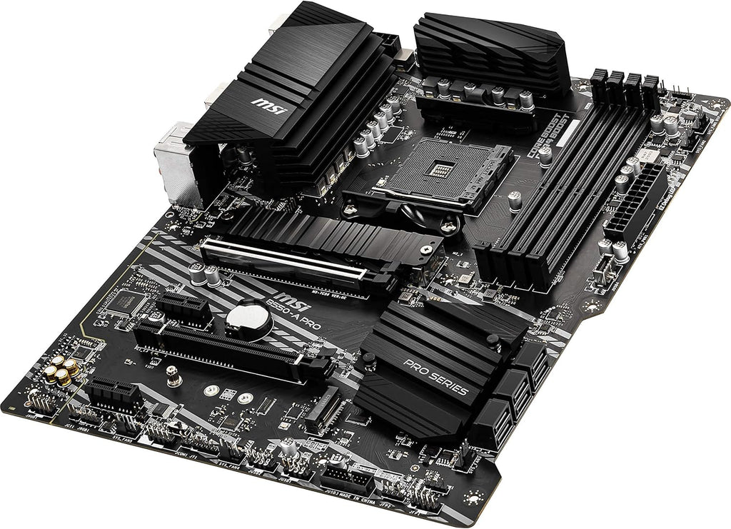 MSI B550-A PRO ProSeries Motherboard (AMD Ryzen 5000, AM4, DDR4, PCIe 4.0, SATA 6Gb/s, M.2, USB 3.2 Gen 2, HDMI/DP, ATX)