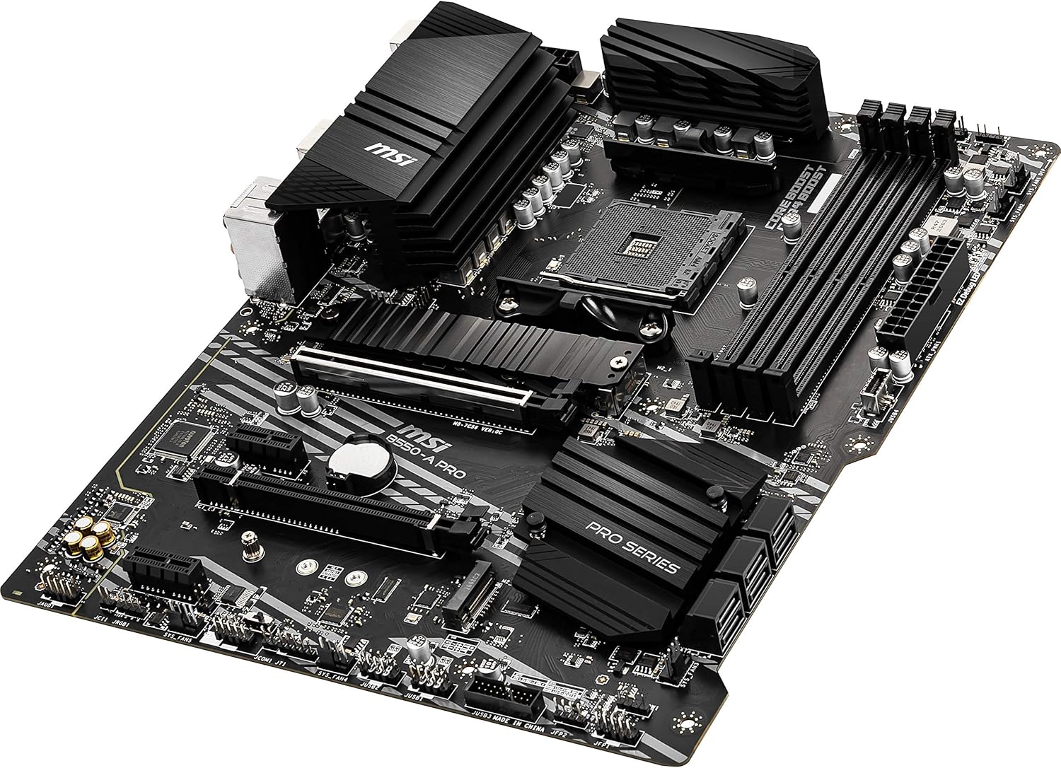 MSI B550-A PRO ProSeries Motherboard (AMD Ryzen 5000, AM4, DDR4, PCIe 4.0, SATA 6Gb/s, M.2, USB 3.2 Gen 2, HDMI/DP, ATX)