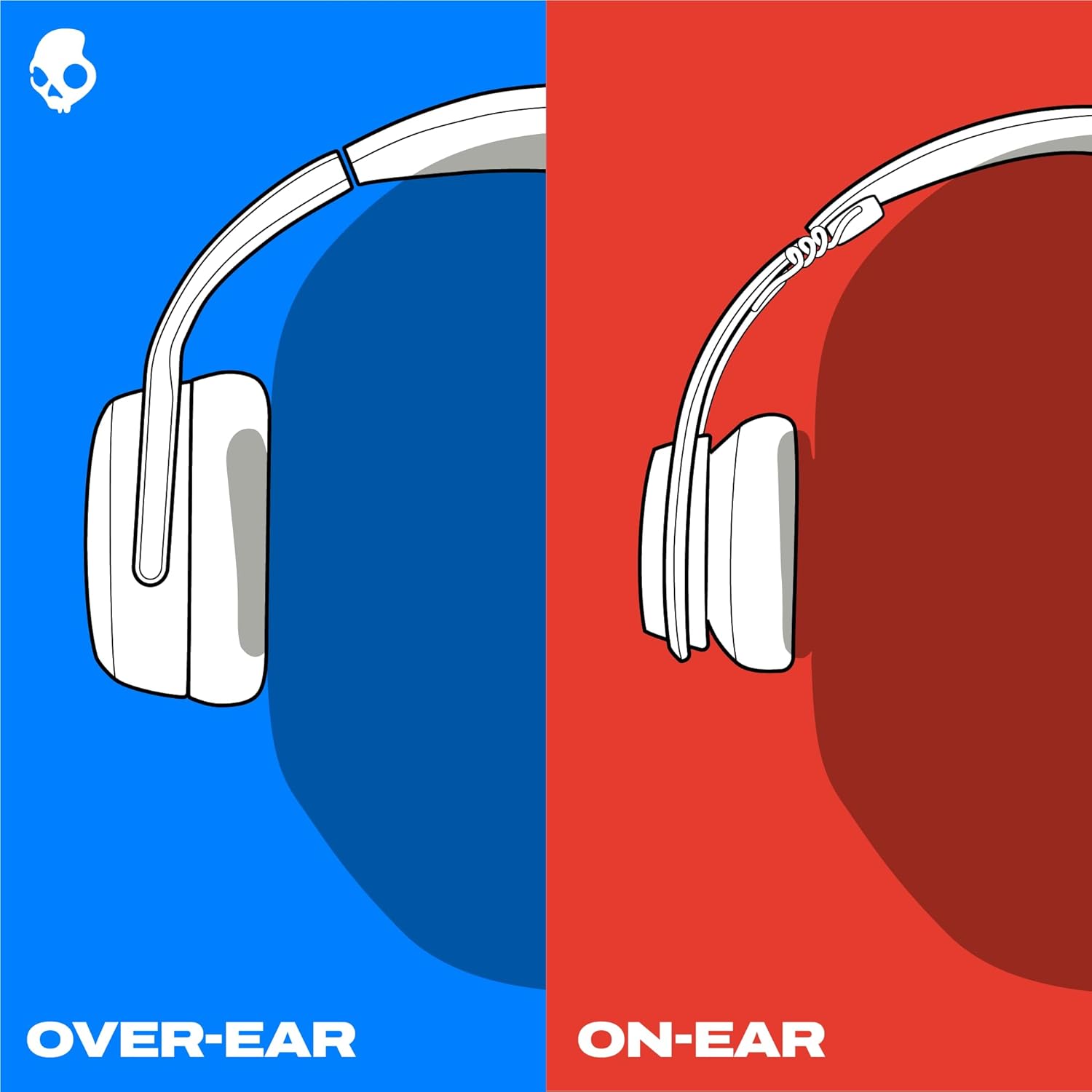 Skullcandy Crusher Evo Wireless Bluetooth Headphones with Multi-Sensory Bass, Noise Isolating Over-Ear Fit, Up to 40 Hours Battery, Microphone for iPhone Android - Primer