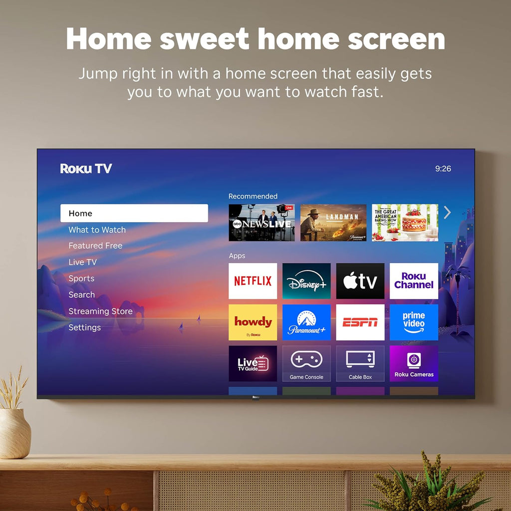 Roku Smart TV – 50-Inch Select Series, 4K HDR TV – RokuTV with Enhanced Voice Remote – Flat Screen LED Television with Wi-Fi for Streaming Live Local News, Sports, Family Entertainment