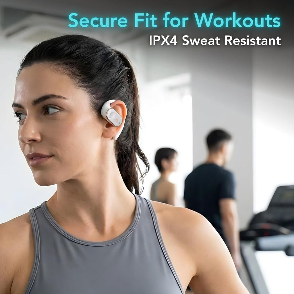 Joy Open-Ear Headphones, Wireless Bluetooth 5.4 Earbuds, Over-Ear Around-Ear Earhook, Sports Fit for Running & Workouts, ENC Clear Calls, HD Sound, App EQ, 40H Battery, IPX4 Sweatproof, Black