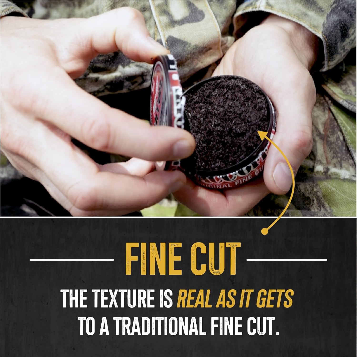 10 Cans, BaccOff Original Fine Cut, Black Tea Base with Bold, Smoky Flavors