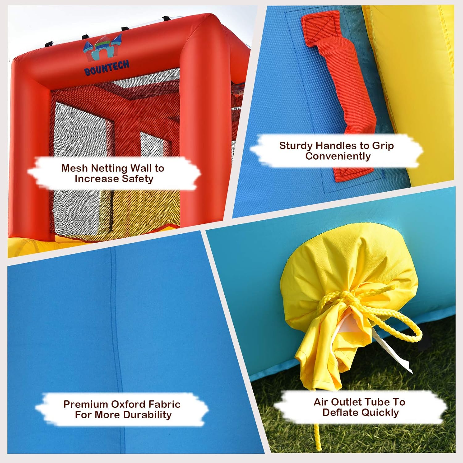 BOUNTECH Inflatable Water Slide, Dual Surfing Slides Kids Water Slide Park Jump Bouncy Castle w/2 Swimming Rings, Large Splash Pool, Blow up Water Slides Inflatables for Big Kids 3-12 Outdoor