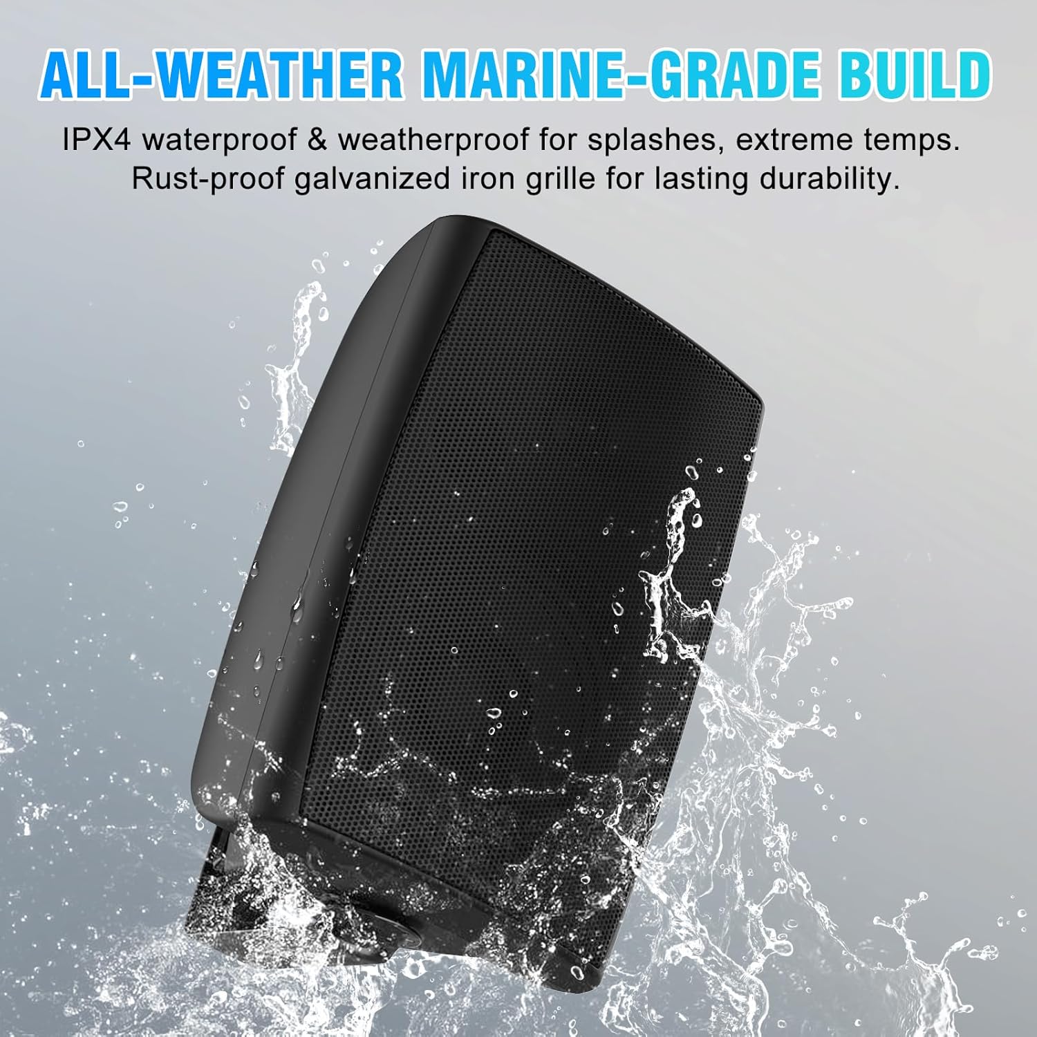 STUDIOFINIX 8-Inch 600W Passive Outdoor Speakers Wired, IP44-Rated Waterproof, All-Weather Speakers Ideal for Large Spaces (Commercial Areas, Spacious Backyards, Auditorium)