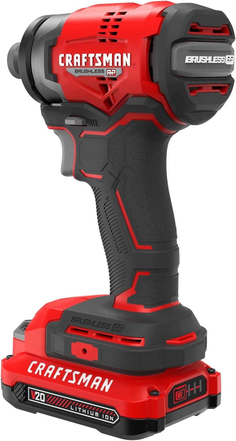 CRAFTSMAN V20 1/4 Inch Cordless Impact Driver Kit with Battery and Charger (CMCF813C1)