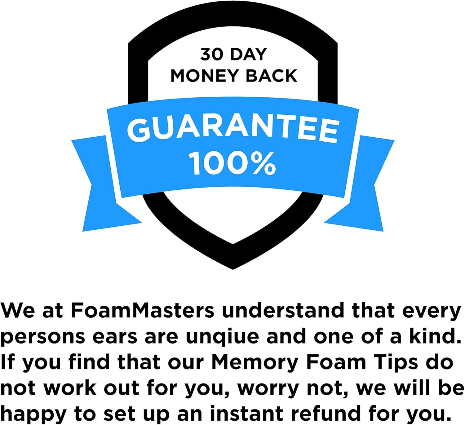 Foam Masters Memory Foam Ear Tips for AirPods Pro 1st & 2nd Gen | Comfortable | Secure | Better Noise Cancellation | Version 3.0 Replacement Buds (Small, Med, Large - 3 Pairs, Black)