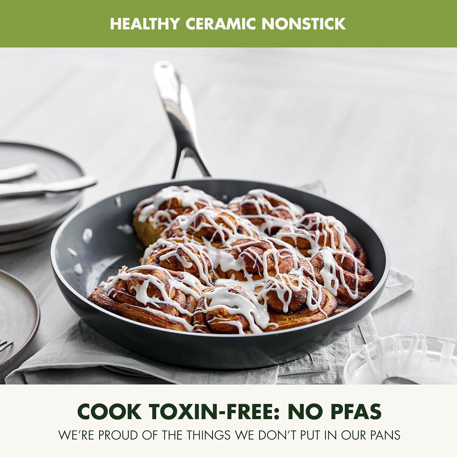 GreenPan Valencia Pro Ceramic Nonstick 22 Piece Cookware Set, Hard Anodized PFAS-Free Pots & Pans, Induction Ready, Compatible on All Cooktops, Dishwasher Safe, Oven Safe to 600F, Gray