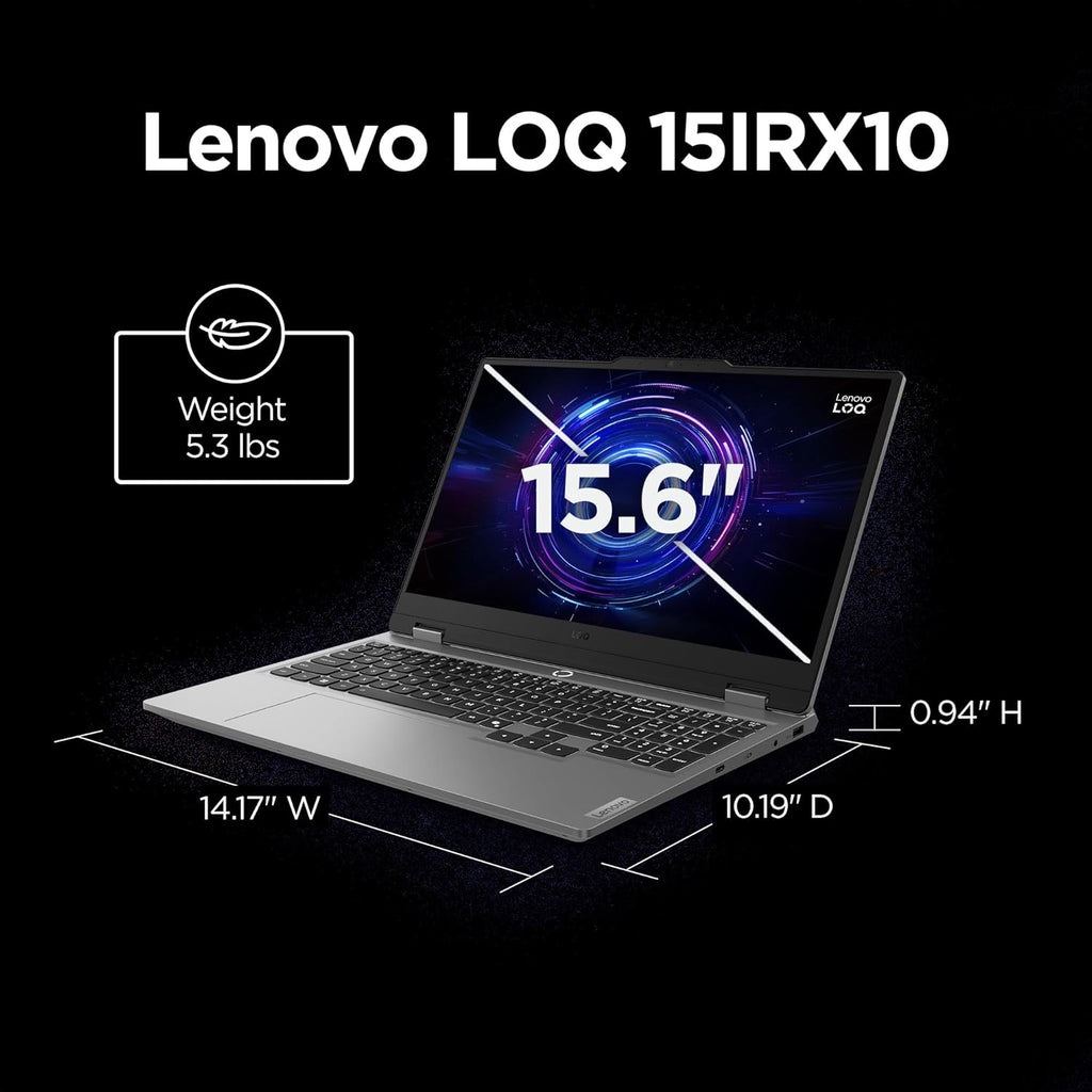 Lenovo Legion LOQ AI-Powered Gaming Laptop - Intel Core i7-13650HX - 15.6" FHD IPS Display, 144Hz - GeForce RTX 5050-16GB Memory - 1TB Storage - G-Sync - Luna Grey