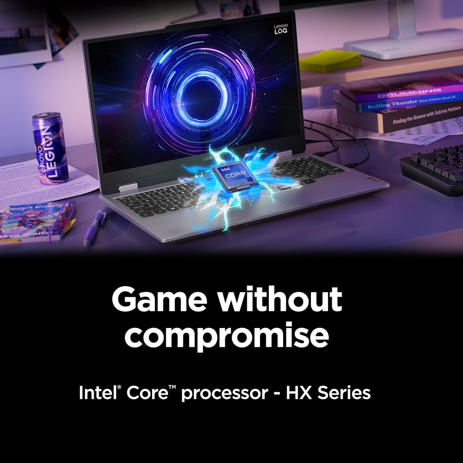 Lenovo Legion LOQ AI-Powered Gaming Laptop - Intel Core i7-13650HX - 15.6" FHD IPS Display, 144Hz - GeForce RTX 5050-16GB Memory - 1TB Storage - G-Sync - Luna Grey