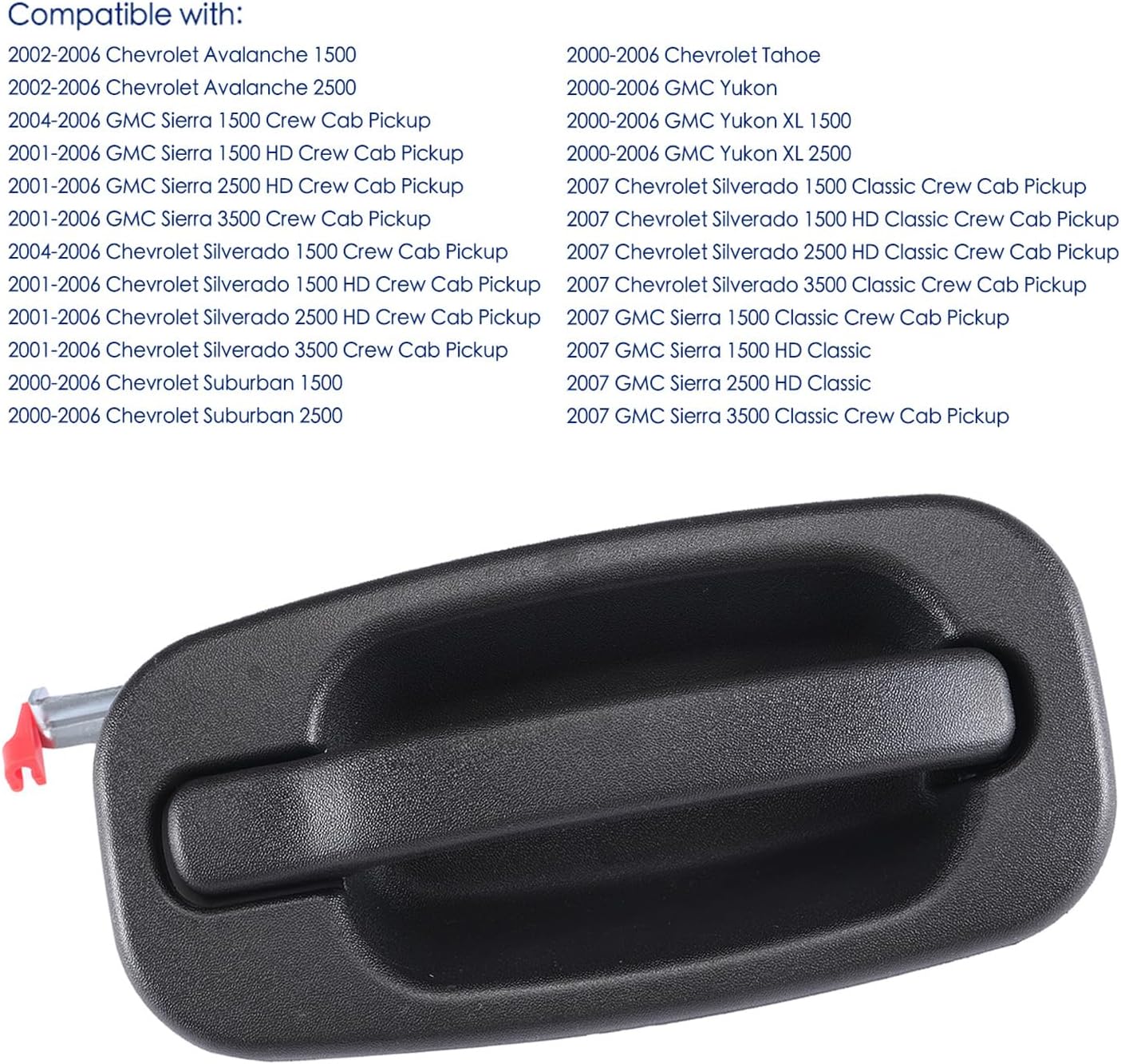 Rear Left Drive & Right Passenger Side Door Handles for 1999-2007 Chevy Silverado Suburban Tahoe Avalanche GMC Sierra Yukon Cadillac Escalade,Replaces 15721572, 15721571 Outside Handle