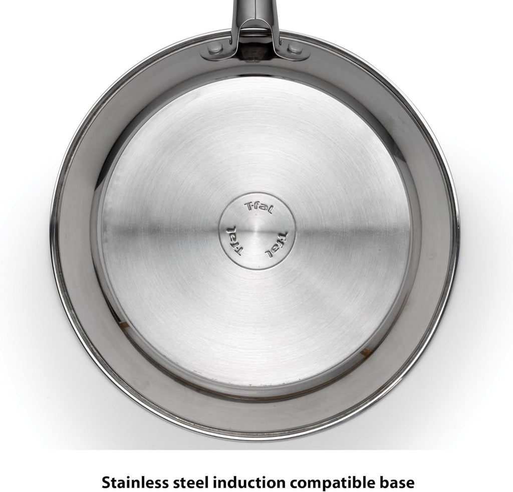 T-fal Performa Stainless Steel Cookware Set 12 Piece Induction Oven Broiler Safe 500F Pots and Pans, Dishwasher Safe Silver