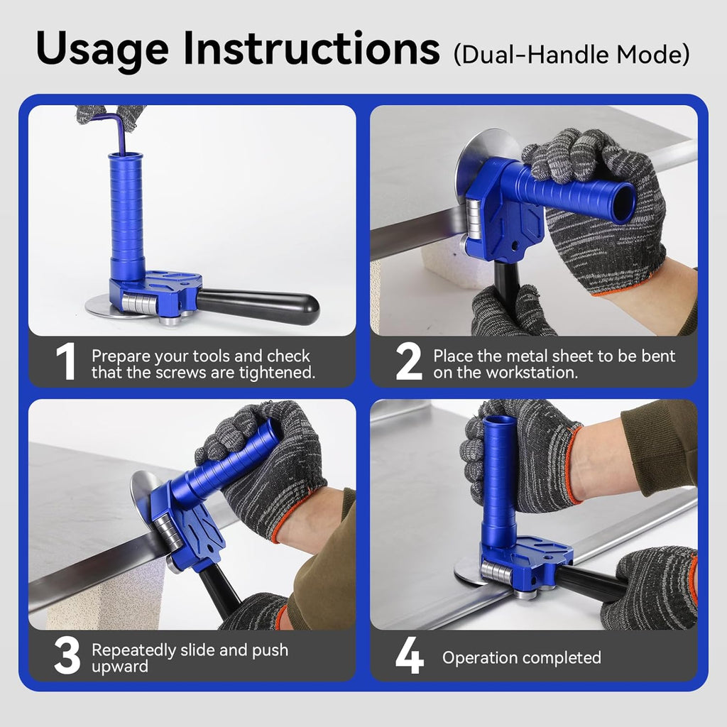 Sheet Metal Bender One Station Disc,90°-180° Bending Angle Sheet Metal Roller,Bending Capacity:Makes 0.59" - 1.18" Curved,Configure Rotary Ergonomic Handle