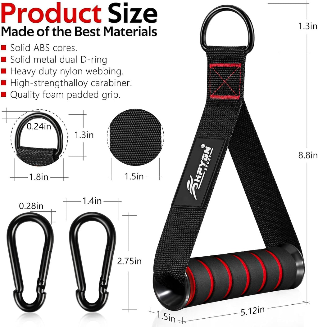 HPYGN Exercise Handle, Replacement Fitness Equipment for Pilates, Yoga, Strength Trainer, Pull Down Home Gym Red, Grey, Blue Working Out Handle