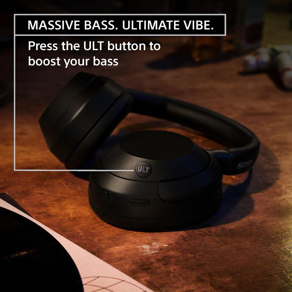 Sony ULT WEAR Over-Ear Noise Canceling Bluetooth Headphones with Alexa Built-in, Comfortable Design, 30-Hour Battery, Massive Bass, & Signature Noise Canceling Found in 1000X Series, Black