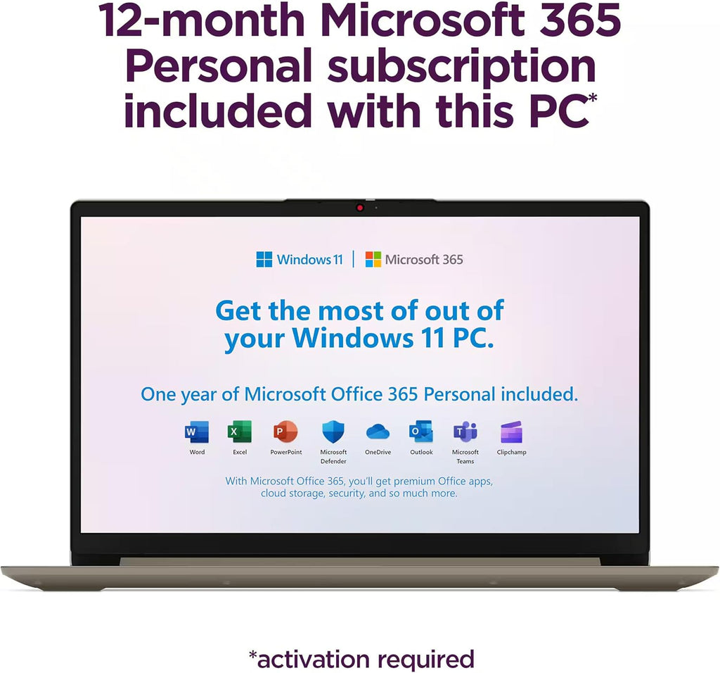 Lenovo IdeaPad Laptop for Business Student 2025, 15.6" Display, 12GB RAM +1.1GB Storage (500GB SSD +128GB eMMC +500GB Ext), Dual Intel Core Processor, WiFi 6, HubxcelAccessory, Office 365 1 Yr, Win 11