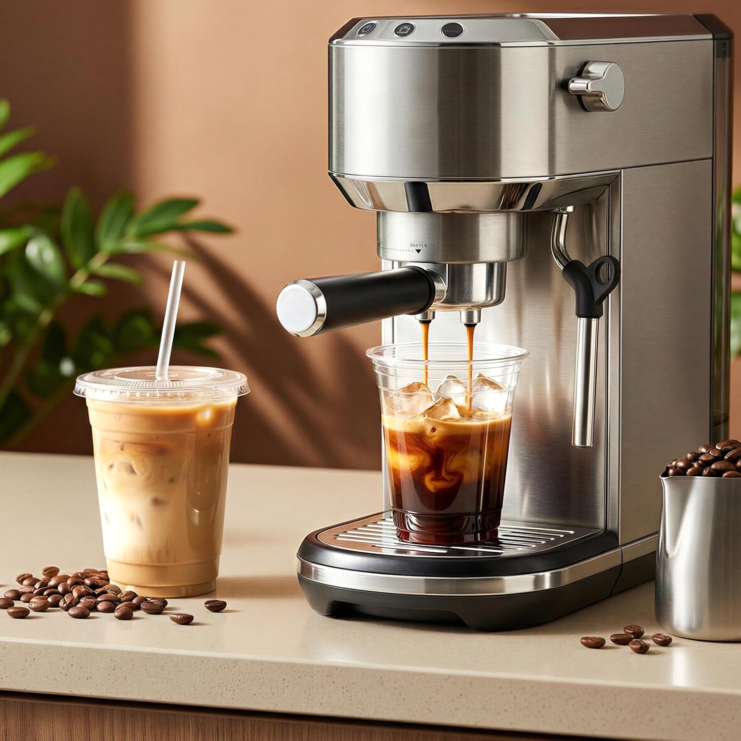 16 oz Clear Plastic Cups with Lids and Straws 100 Pack Iced Coffee Cups with Lids for Smoothie Iced Coffee Disposable Coffee and TO-GO Cups for Cold Drinks, Milkshake, Bubble Tea