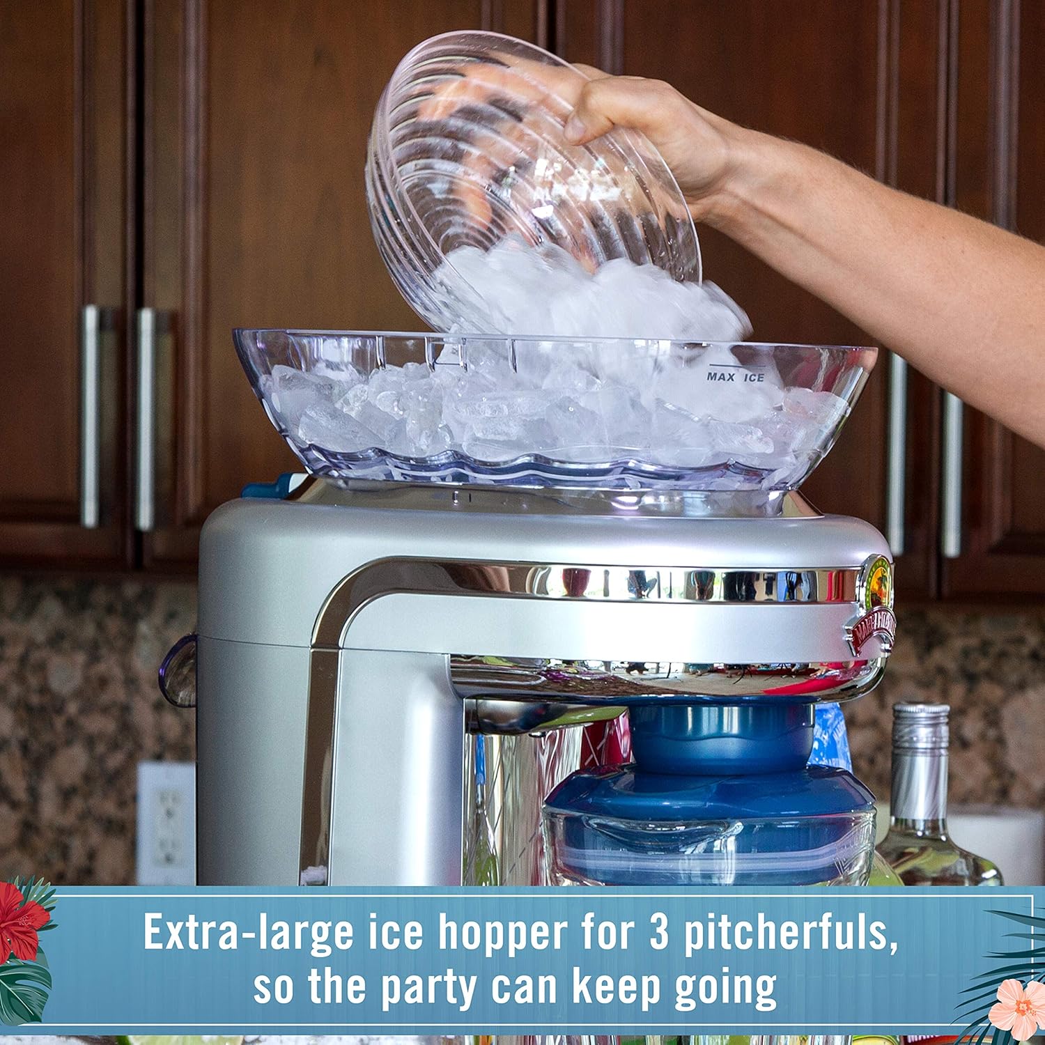 Margaritaville Key West Frozen Concoction Maker with Easy Pour Jar and XL Ice Reservoir, 4 Programmed Drink Settings, Great for Entertaining and Parties