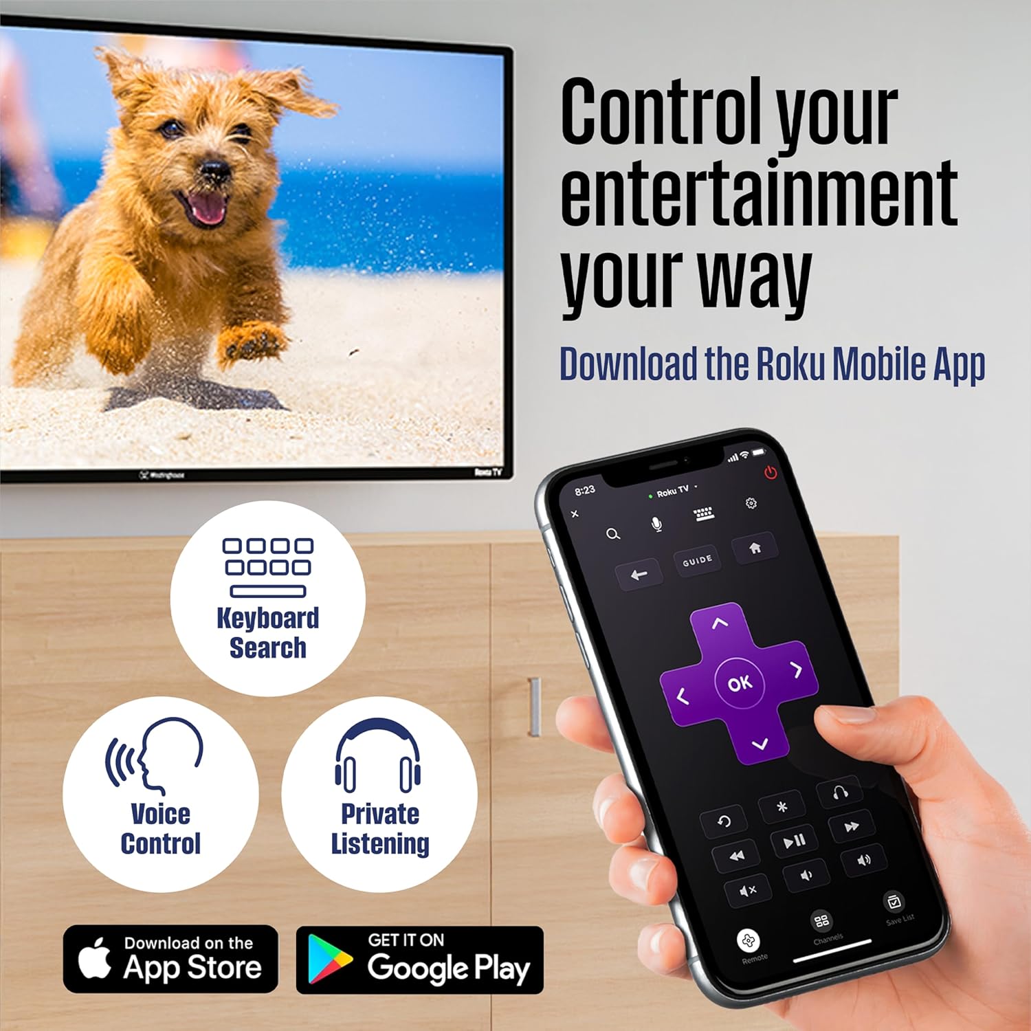 Westinghouse Roku TV - 32 Inch Smart TV, HD Television with Wi-Fi Connectivity and Mobile App, Flat Screen, Bluetooth, Compatible with Apple AirPlay, Alexa and Google Assistant