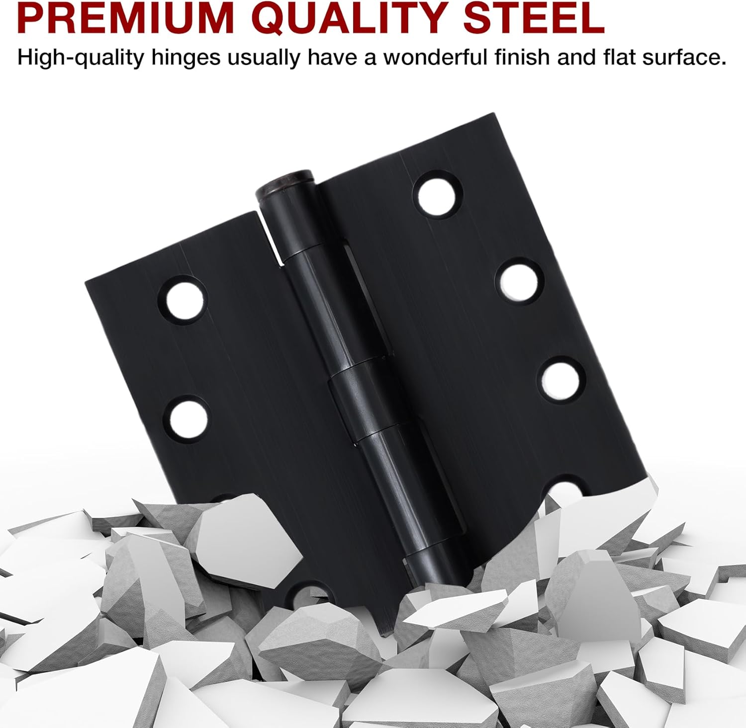 1 Pack Oil Rubbed Bronze 4.5 Inch Heavy Duty Commercial Door Hinges Square Security Door Hinges Industrial Grade Door Hardware Full Mortise Interior/Exterior Hinge for Doors Bifold Residential Office