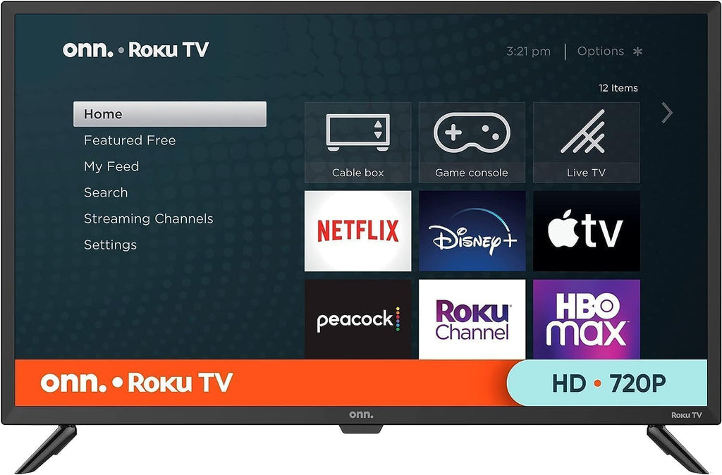 ONN 32-inch Roku Smart TV LED + Free Wall Mount with Wi-Fi Connectivity and Mobile App | Flat Screen TV Compatible with Apple Home Kit | Alexa and Google Assistant (Renewed)