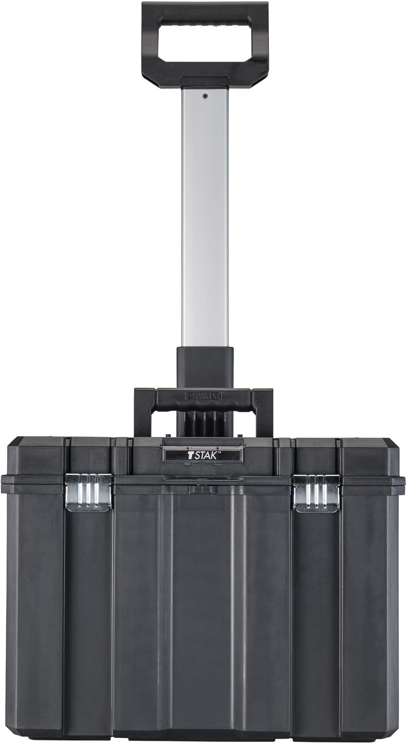 DEWALT Tool Box with Wheels Modular, Large Rolling Tool Box With Telescopic Handle, Portable Carrier Deep Stackable TSTAK Storage (DWST17820)