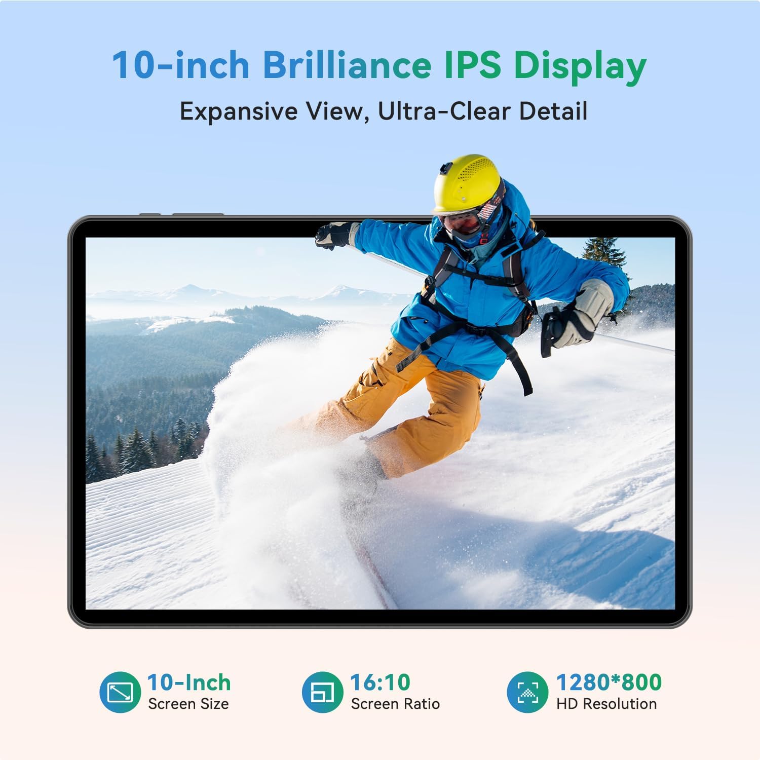 SVITOO 10 Inch Tablet, Android 16 Tablet for Kids Adults, Octa-Core, 20GB RAM 128GB Storage 1TB Expandable, Dual Cameras 8MP 2MP, Split Screen, 6600mAh GPS Dual Speakers Face Unlock WiFi- Gray