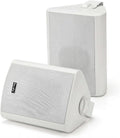 Herdio 6.5" 400W Outdoor Bluetooth Speakers, IPX5 Waterproof Rating and Be Able to Wireless Multi-Connection Up to 20 Units for Patio/Porch/Balcony (White, 2-Pack)