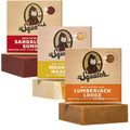 Dr. Squatch Natural Men's Bar Soap - Cold Process Body Soap Bar with Natural Oils - Gifts for Men - Sandalwood Summit, Mountain Meadow & Lumberjack Lodge (5 oz, 3-Pack)