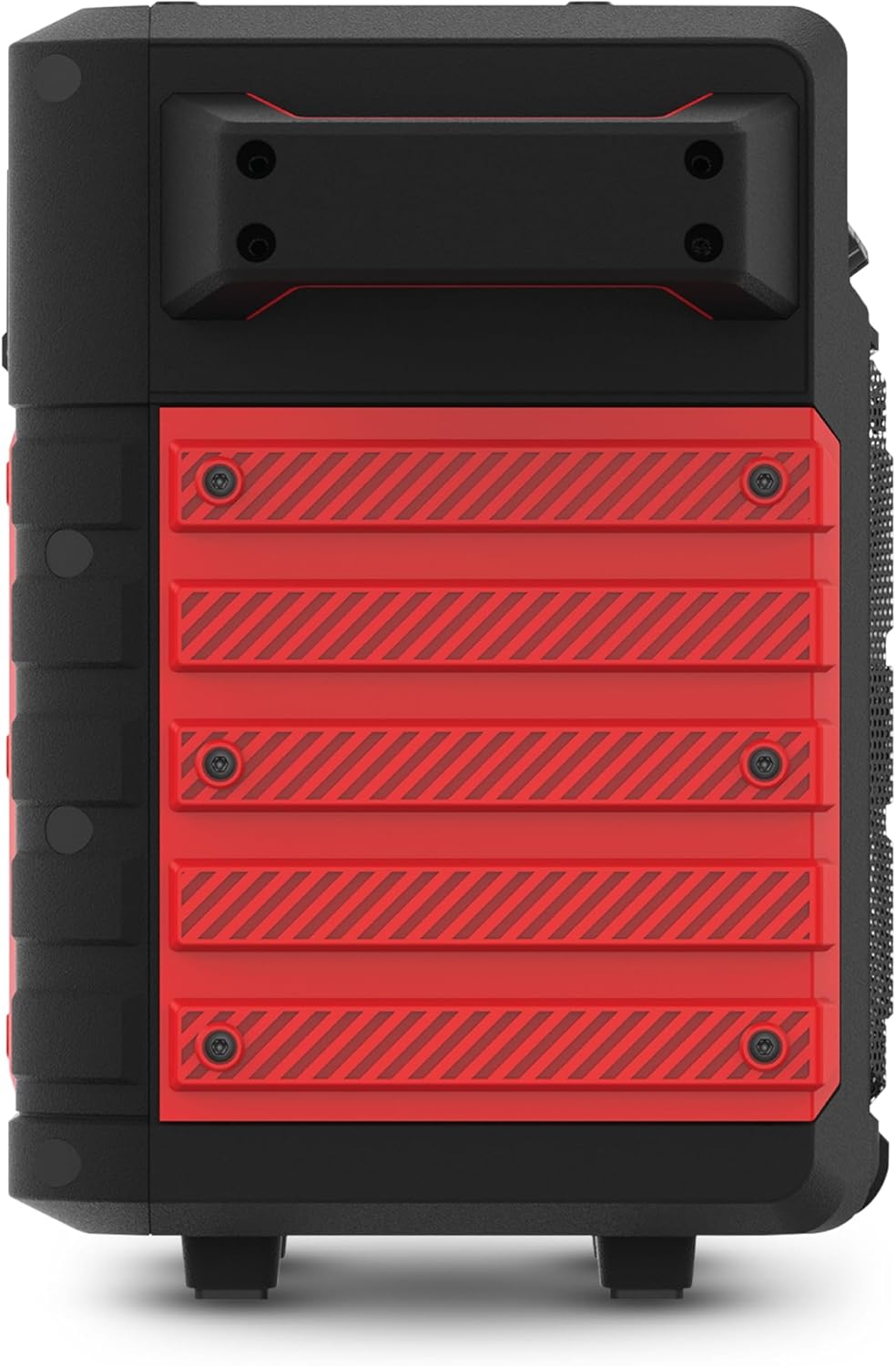ION Tailgater Classic Outdoor Portable Bluetooth Speaker with Rechargeable Battery, FM Radio, USB Port, IPX5 Water-Resistant, 6.5" Woofer, App, Red