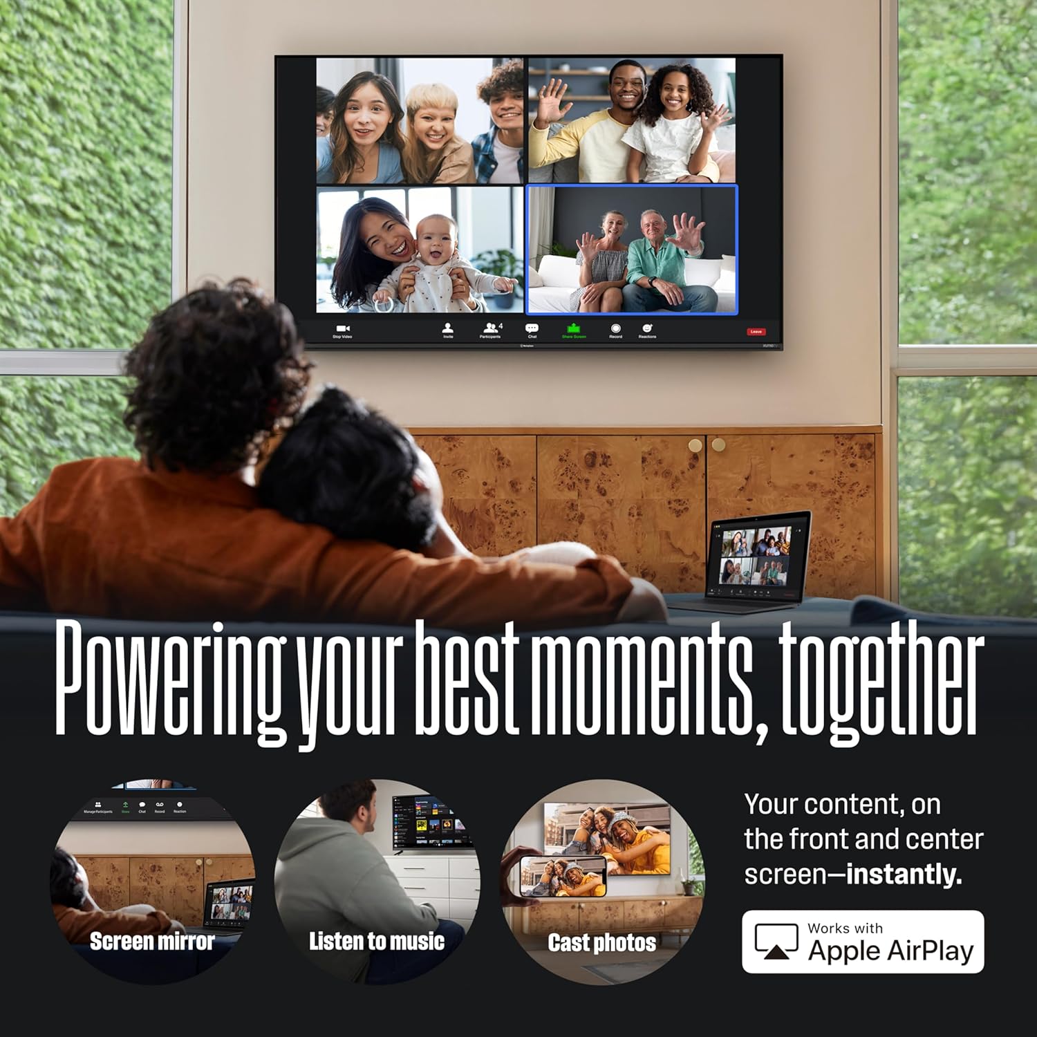 Westinghouse 40-inch Smart TV, FHD 1080P Xumo TV w/Voice Remote, Flat Screen Television w/Dolby Atmos, Bluetooth, Apple AirPlay, Wi-Fi & Mobile Connectivity