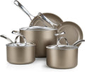 Cooks Standard 8-Piece Kitchen Cookware Set, Hard Anodized Ceramic Nonstick Induction Pots and Pans Includes Saucepans, Stockpot with Lids, Frying Pans, Bronze