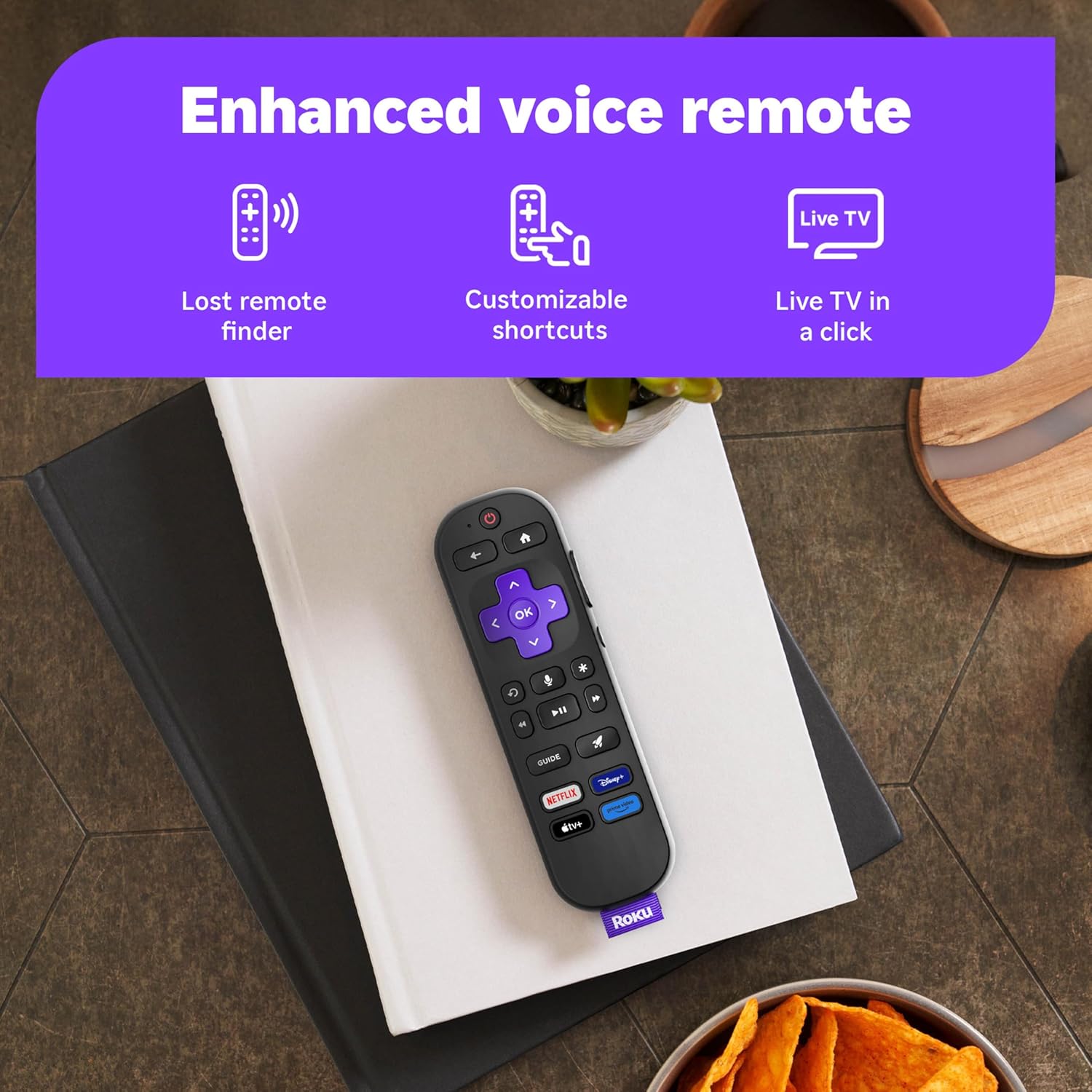 Roku Smart TV – 50-Inch Select Series, 4K HDR TV – RokuTV with Enhanced Voice Remote – Flat Screen LED Television with Wi-Fi for Streaming Live Local News, Sports, Family Entertainment