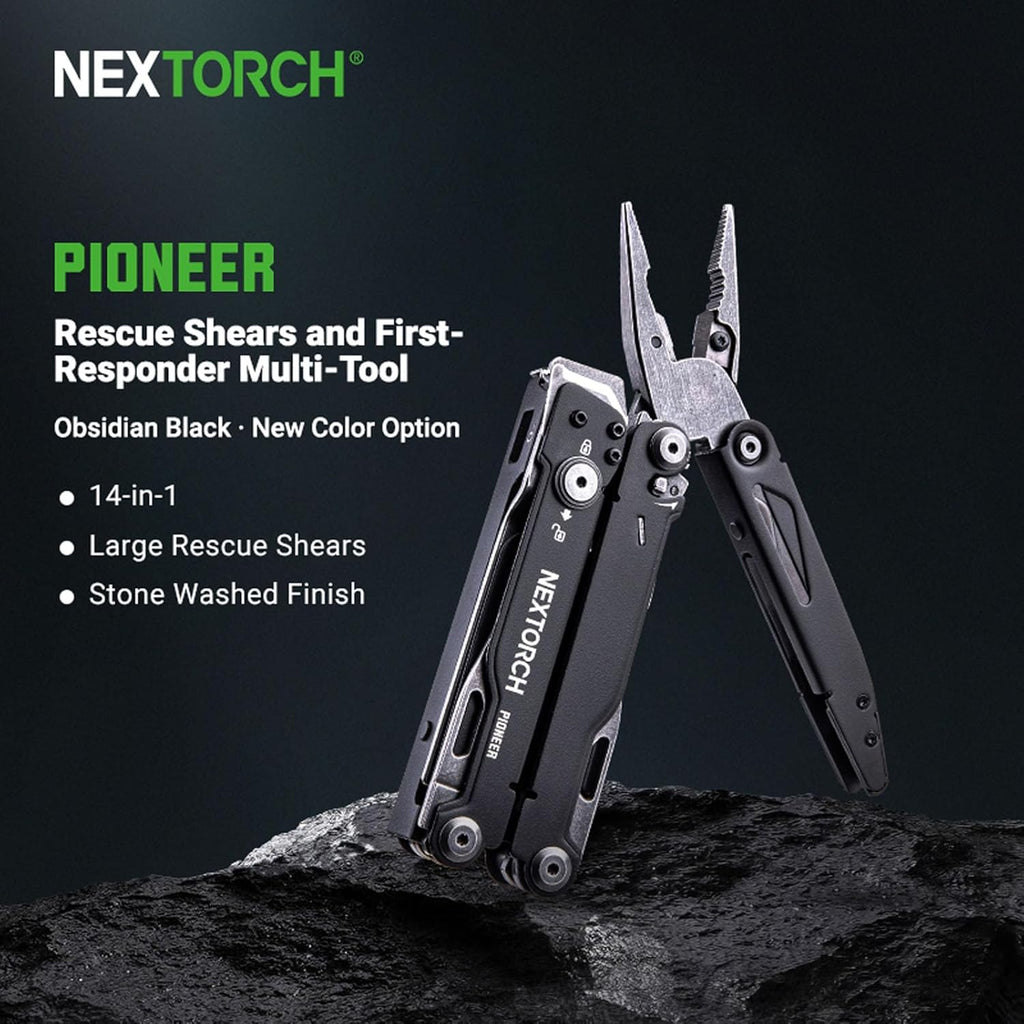 NEXTORCH PIONEER 14-IN-1 Multi-tools Full-Size,Versatile Multi-tool Set with Scissors Needle Nose Pliers Pocket Clip Multi-tool