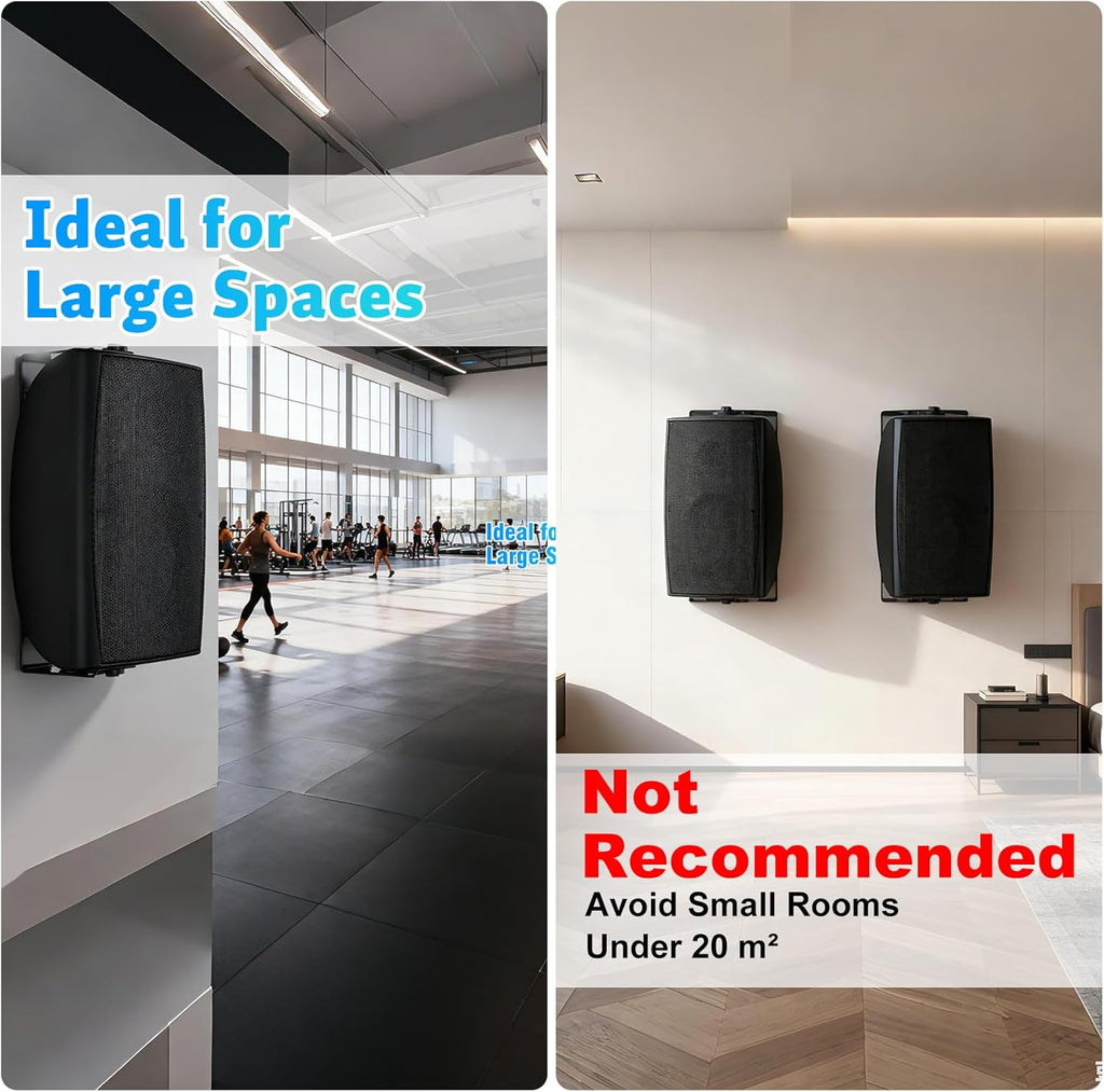 STUDIOFINIX 8-Inch 600W Passive Outdoor Speakers Wired, IP44-Rated Waterproof, All-Weather Speakers Ideal for Large Spaces (Commercial Areas, Spacious Backyards, Auditorium)