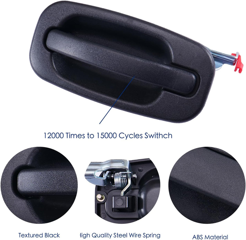 Rear Left Drive & Right Passenger Side Door Handles for 1999-2007 Chevy Silverado Suburban Tahoe Avalanche GMC Sierra Yukon Cadillac Escalade,Replaces 15721572, 15721571 Outside Handle