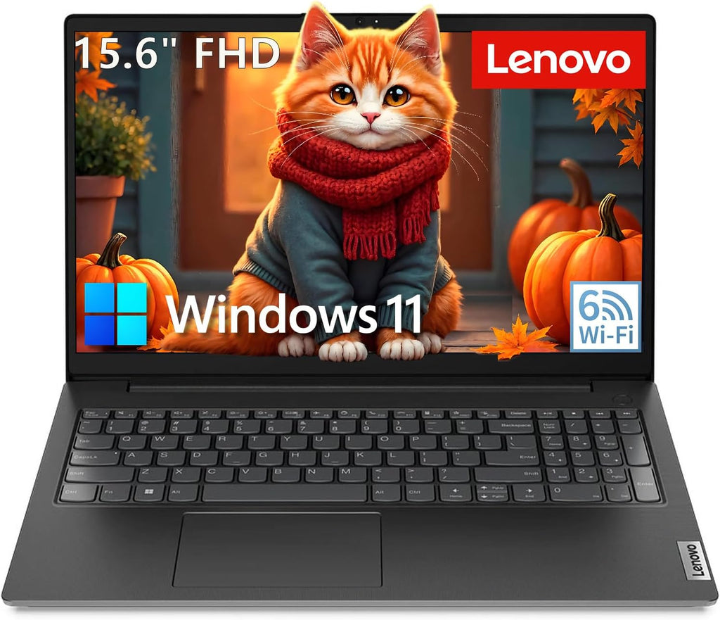 Lenovo 2026 Laptop for Student & Home, 15.6 inch with Office 365, 8GB RAM, 256GB SSD, 500GB External HDD Intel Dual Core, WiFi 6, Windows 11, Long Battery Life, Essential Laptop, Charcoal Black