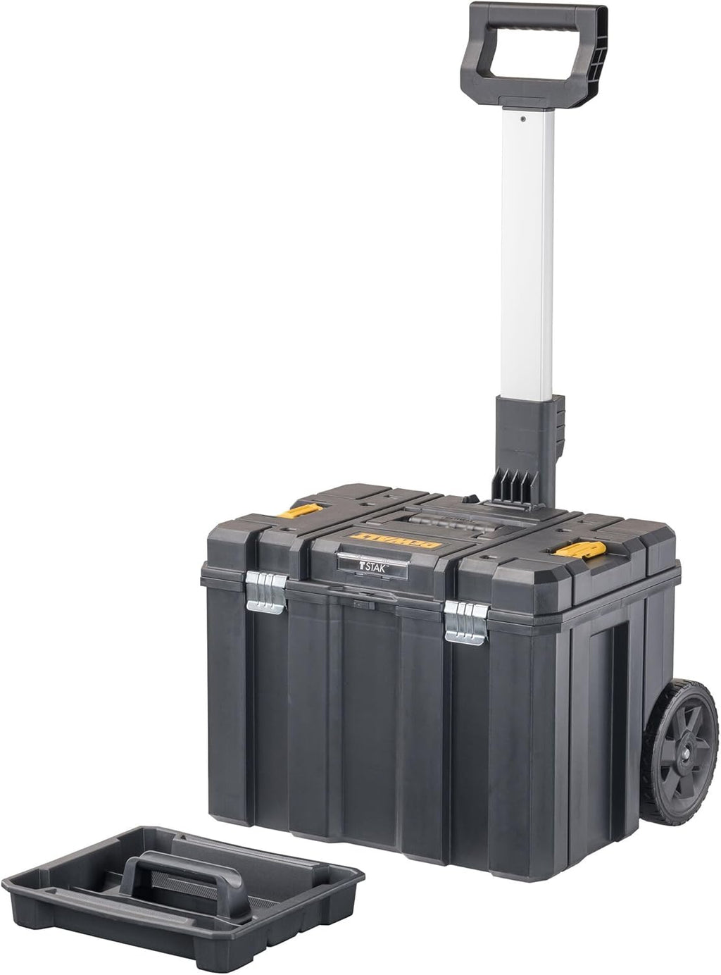 DEWALT Tool Box with Wheels Modular, Large Rolling Tool Box With Telescopic Handle, Portable Carrier Deep Stackable TSTAK Storage (DWST17820)