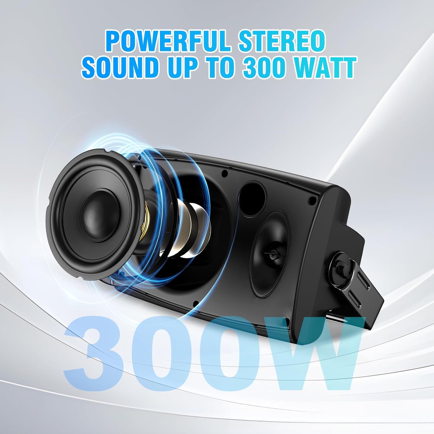 STUDIOFINIX 8-Inch 600W Passive Outdoor Speakers Wired, IP44-Rated Waterproof, All-Weather Speakers Ideal for Large Spaces (Commercial Areas, Spacious Backyards, Auditorium)