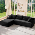 Hobestluk Modular Sectional Sofa Couches L-Shape Couch 3 Seat Modular Sofa Memory Foam Sectional Couches for Living Room, Cloud Couch with Oversized Chaise (Left Facing)