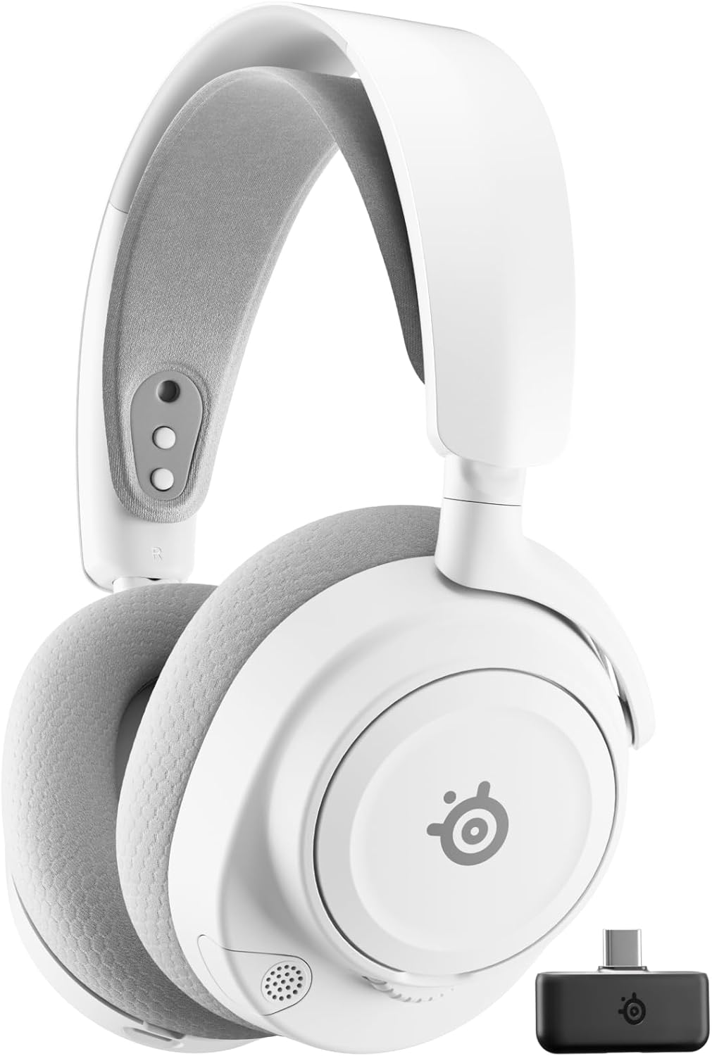 SteelSeries Arctis Nova 7 Wireless Gen 2 Gaming Headset - Real-Time App Control, 50+ HR Play, Neodymium Drivers, Mix 2.4GHz/Bluetooth, PC, PS5, PS4, Switch 1/2, Mobile - White
