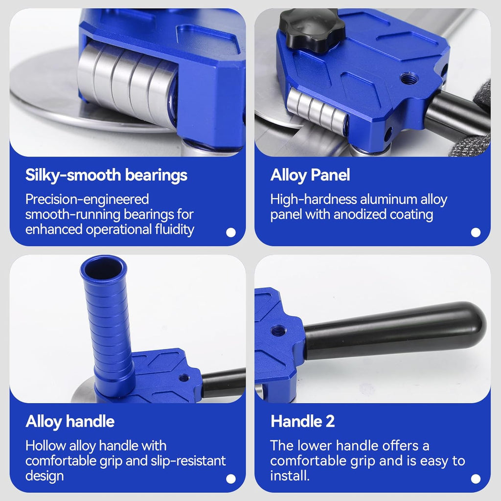 Sheet Metal Bender One Station Disc,90°-180° Bending Angle Sheet Metal Roller,Bending Capacity:Makes 0.59" - 1.18" Curved,Configure Rotary Ergonomic Handle