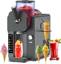 Ice Cream Maker, Slushie Machine for Home, Slushy Machine 70 oz Margarita Machine with 6 Preset Programs for Ice Cream, Milkshake, Cocktail, Frappés, 9-level Adjustable Thickness, Gray